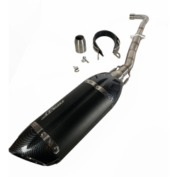 ΕΞΑΤΜΙΣΗ YAMAHA CRYPTON R 105 115 OVAL ΜΑΥΡΟ CARBON ME ΣΙΓΑΣΤΗΡΑ APIDO