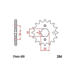 ΓΡΑΝΑΖΙ ΕΜΠΡΟΣ 14Δ 428ΑΛ HONDA XLR250 MHQ