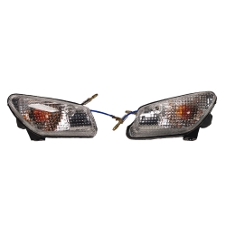 ΦΛΑΣ YAMAHA CRYPTON R105 ΕΜΠΡΟΣ ΣΕΤ ΔΙΑΦΑΝΟ ΚΡΥΣΤΑΛΛΟ