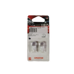 ΛΑΜΠΑ 12V 5W T10 LED ΑΣΠΡΗ ΣΦΗΝΩΤΗ ΖΕΥΓΟΣ LIMASTAR