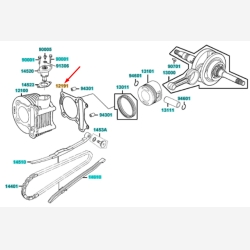ΦΛΑΝΤΖΑ ΚΥΛΙΝΔΡΟΥ KYMCO P125 MOVIE 125 AG125 ΓΝΗΣΙΑ