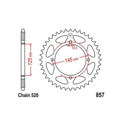 ΓΡΑΝΑΖΙ ΠΙΣΩ 39Δ 520 ΑΛ YAMAHA ΧΤ550 600 PREMIUM