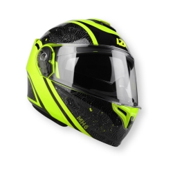 ΚΡΑΝΟΣ LAZER LZR FLIP-UP MH6 LIGHT ΜΑΥΡΟ ΚΙΤΡΙΝΟ