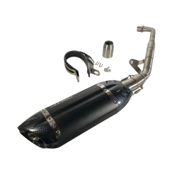 ΕΞΑΤΜΙΣΗ HONDA SUPRA OVAL ΜΑΥΡΗ CARBON ME ΣΙΓΑΣΤΗΡΑ APIDO