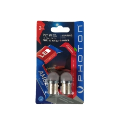 ΛΑΜΠΑ 12V 5 10 21W LED ΦΟΥΝΤΟΥΚΙ ΜΟΝΟΠΟΛΙΚΗ ΠΟΡΤΟΚΑΛΙ  ΖΕΥΓΟΣ