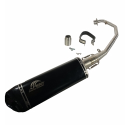 ΕΞΑΤΜΙΣΗ HONDA GTR 150 TRIOVAL ΜΑΥΡΗ ME ΣΙΓΑΣΤΗΡΑ APIDO