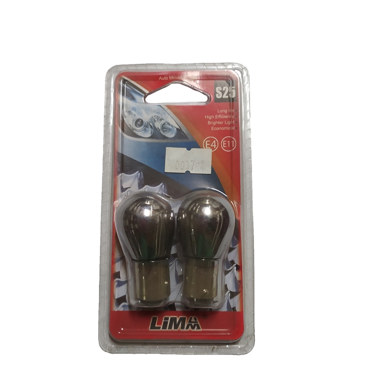 ΛΑΜΠΑ 12V 21 5W ΣΤΟΠ ΧΡΩΜΙΟ ΚΟΚΚΙΝΟ ΖΕΥΓΟΣ LIMA