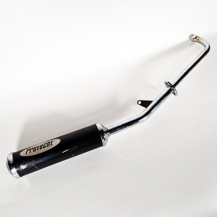 ΕΞΑΤΜΙΣΗ HONDA SUPRA PROTECT ΝΙΚΕΛ ΣΤΡΟΓΓΥΛΗ  ΜΑΥΡΟ ΤΕΛΙΚΟ