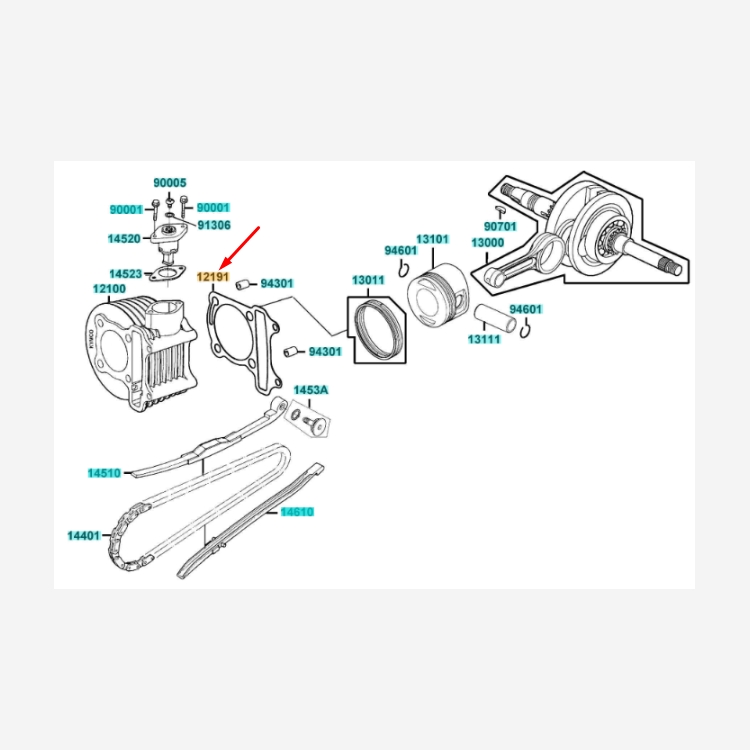 ΦΛΑΝΤΖΑ ΚΥΛΙΝΔΡΟΥ KYMCO P125 MOVIE 125 AG125 ΓΝΗΣΙΑ