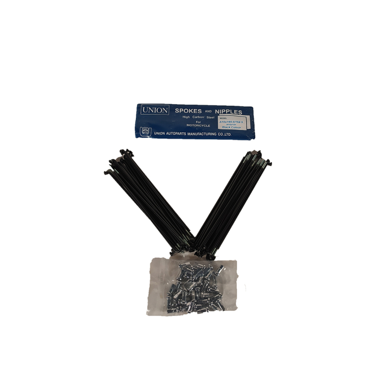ΑΚΤΙΝΕΣ ΤΡΟΧΟΥ 165mm 10G  ΜΑΥΡΕΣ ΣΕΤ UNION