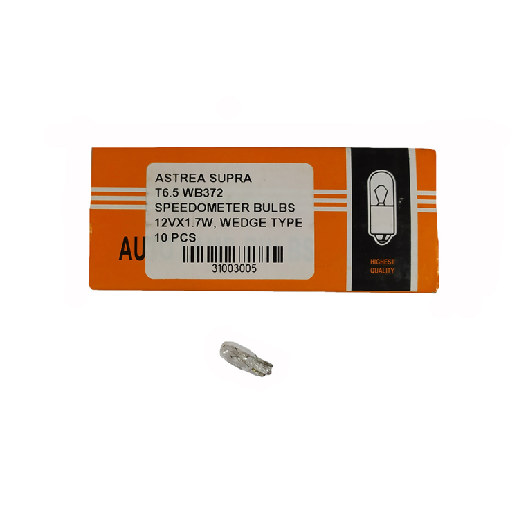ΛΑΜΠΑ 12V 1.7W T6.5 ΑΚΑΛΥΚΗ ΛΕΥΚΗ