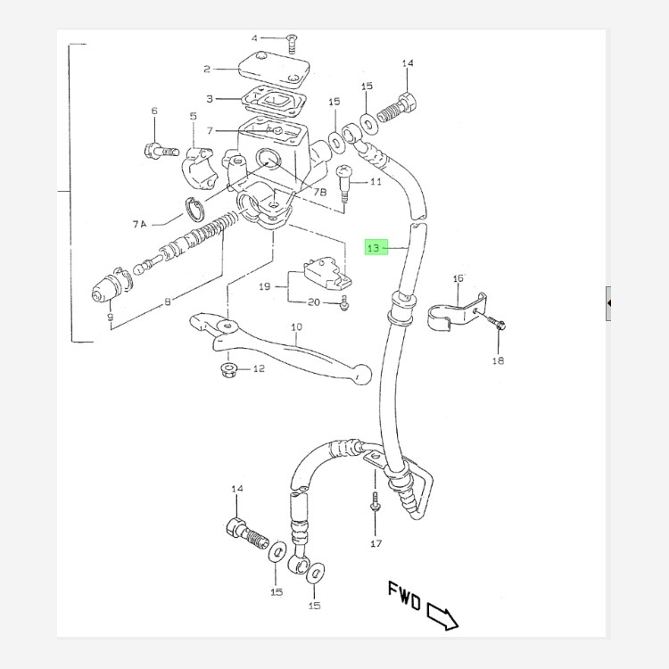 ΣΩΛΗΝΑΚΙ ΥΓΡΩΝ ΦΡΕΝΩΝ SUZUKI AY50 UX50 ΓΝΗΣΙΟ