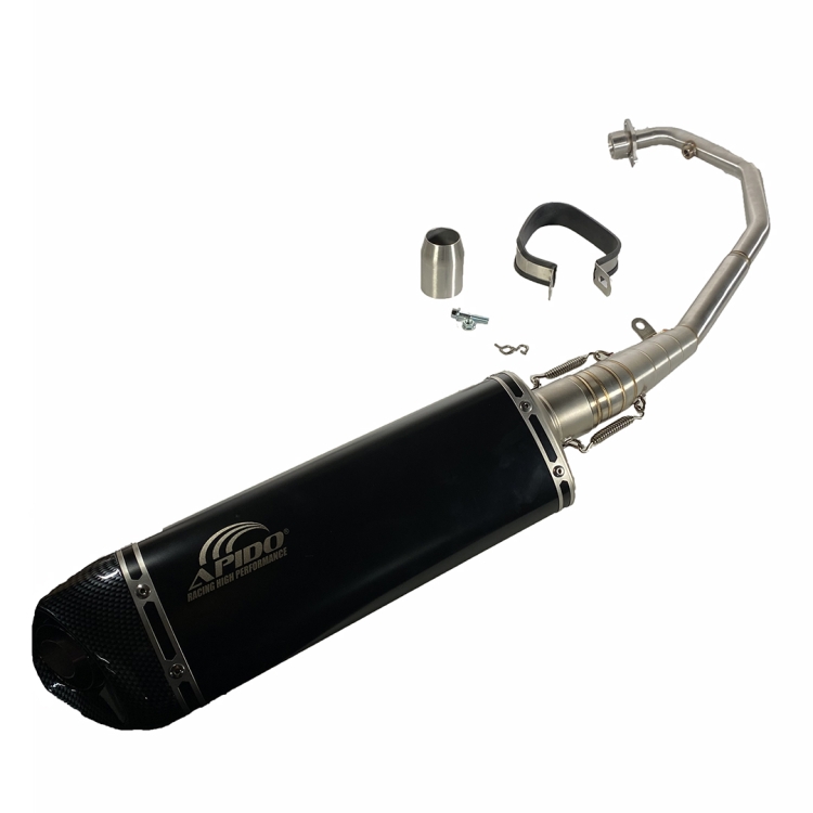 ΕΞΑΤΜΙΣΗ HONDA GTR 150 TRIOVAL ΜΑΥΡΗ ME ΣΙΓΑΣΤΗΡΑ APIDO